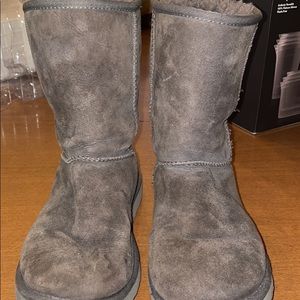 Gray short Ugg boots